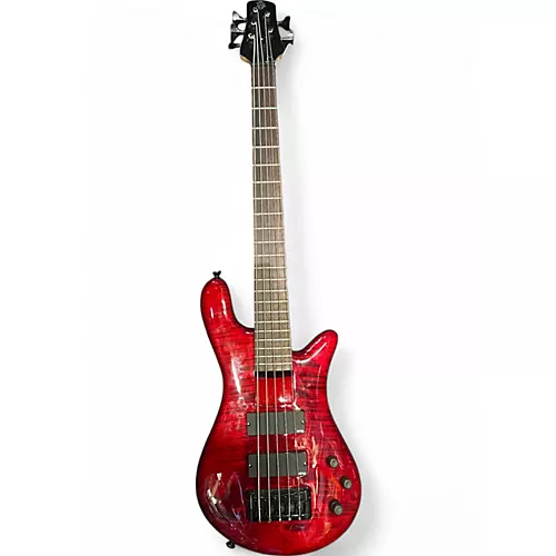 Used Spector Bantam 5 Trans Red Electric Bass Guitar Trans Red