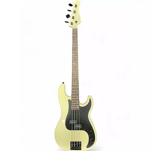 Used Schecter Guitar Research P4 Antique White Electric Bass Guitar Antique White