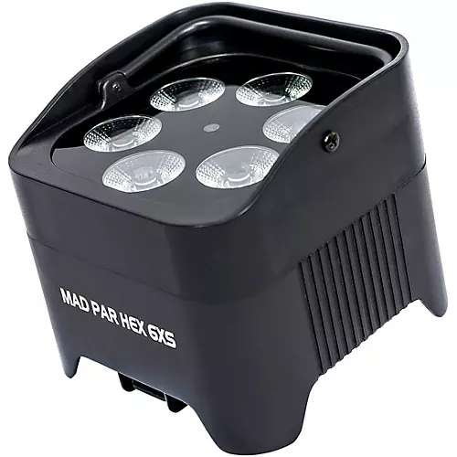 JMAZ Lighting Mad Par HEX 6XS Battery Powered LED Uplight Black