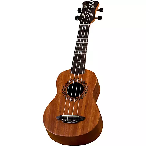 Luna Soprano Vintage Mahogany Ukulele Natural