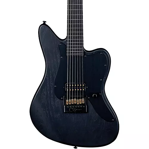 ESP LTD Alex Wade XJ EverTune Baritone Electric Guitar Open Grain Black Satin