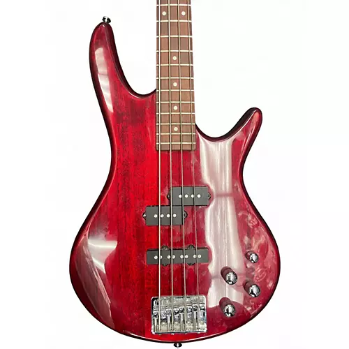 Used Ibanez GSR200 Trans Red Electric Bass Guitar Trans Red