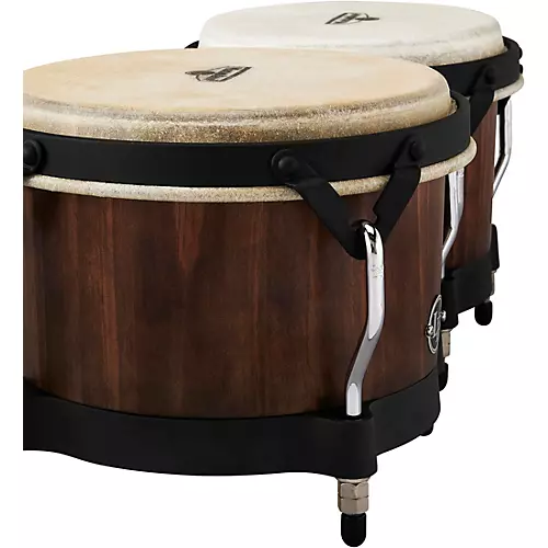 LP Matador Pine Whiskey Barrel Bongos, with Black Hardware