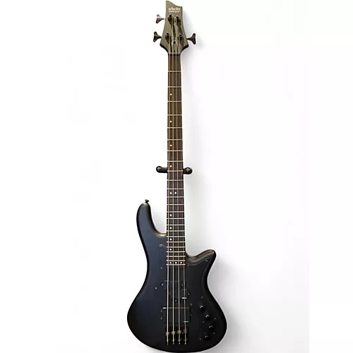 Used Schecter Guitar Research Stiletto Stealth Black Electric Bass Guitar Black