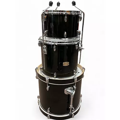 Used Yamaha 3 Piece Stage Custom Black Drum Kit Black
