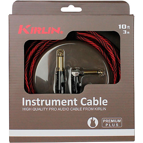 Kirlin IWB Black/Red Woven Instrument Cable 1/4
