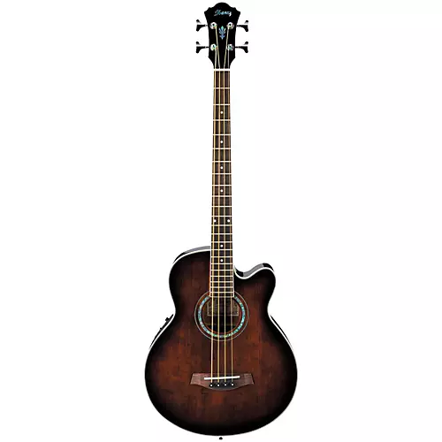Ibanez AEB10E Acoustic-Electric Bass Guitar With Onboard Tuner Dark Violin Sunburst