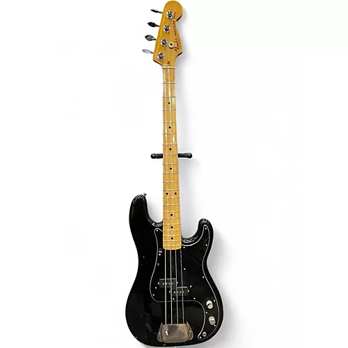 Vintage 1979 Fender PRECISION BASS Black Electric Bass Guitar Black
