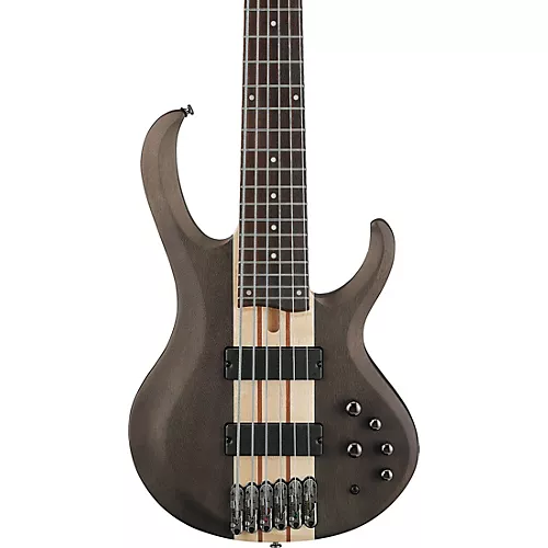 Ibanez BTB606 6-String Electric Bass Guitar Transparent Gray Flat