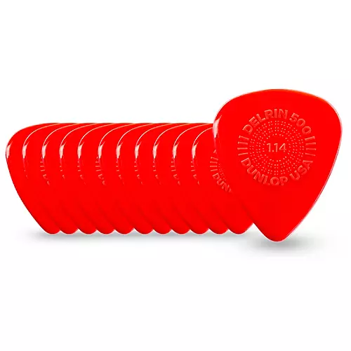 Dunlop Prime Grip Delrin 500 Guitar Picks 1.14 mm 12 Pack