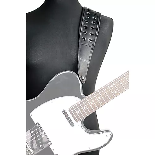 RICHTER Springbreak I Grommets Guitar Strap Black/Black 2.75 in.