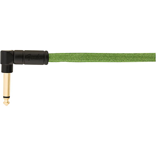 Fender Festival Pure Hemp Straight to Angle Instrument Cable 10 ft. Green