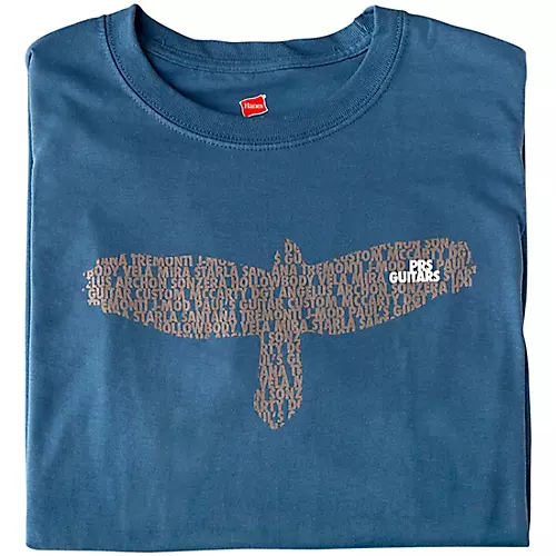 PRS Bird As A Word Slate Blue T-Shirt X Large