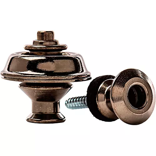 Dunlop Dual-Design Straplok System Black Chrome