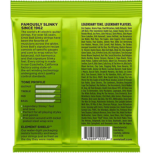 Ernie Ball 2221 Regular Slinky Nickel Wound Electric Guitar Strings 2-Pack