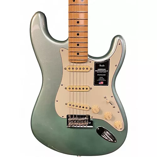 Used Fender American Professional II Stratocaster mystic surf green Solid Body Electric Guitar mystic surf green