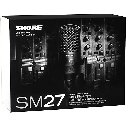 Shure SM27 Large-Diaphragm Condenser Mic With Shockmount and Bag