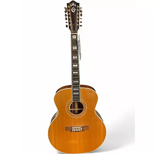 Used Guild F512 Natural 12 String Acoustic Guitar Natural