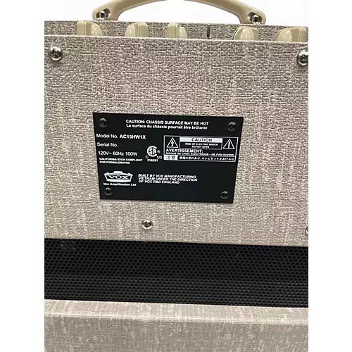 Used VOX AC15HW1X 15W 1x12 Hand Wired Tube Guitar Combo Amp