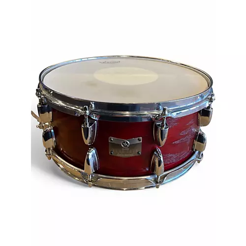 Used Yamaha 6X14 Rock Tour Snare Maroon Drum Maroon 13