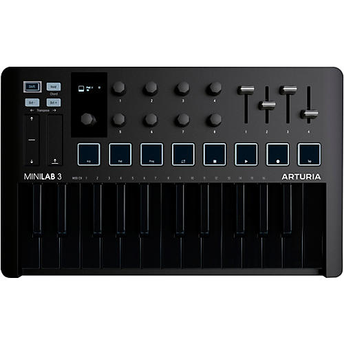 Arturia MiniLab 3 Hybrid Keyboard Controller Deep Black