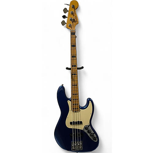 Used 2022 Fender American Ultra Jazz Bass Blue Electric Bass Guitar Blue