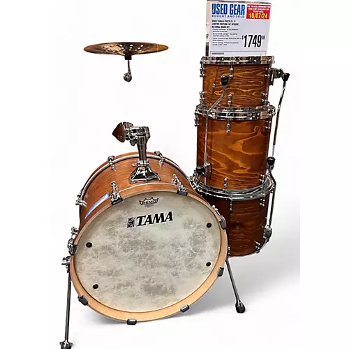 Used TAMA 4 piece S.l.p LIMITED EDITION FAT SPRUCE Natural Drum Kit Natural