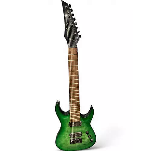 Used Agile Sep 828 Trans Green Solid Body Electric Guitar Trans Green