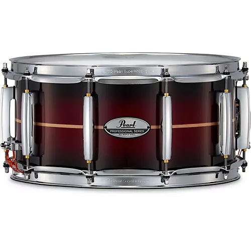 Pearl Professional Series Maple Snare Drum 14 x 6.5 in. Redburst Stripe