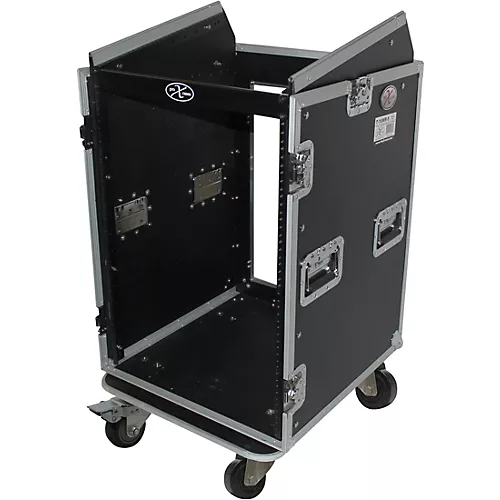 ProX T-16MRSS 16U Rack x 10U Top Mixer DJ Combo Flight Case Black