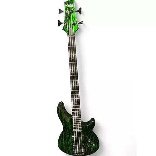 Used Schecter Guitar Research SILVER MOUNTAIN TOXIC VENOM Electric Bass Guitar TOXIC VENOM
