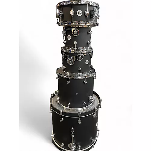 Used DW 5 Piece Design Series Black Drum Kit Black