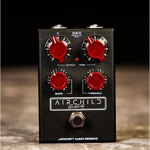 J.Rockett Audio Designs Airchild 660 Compressor Effects Pedal Black and Oxblood