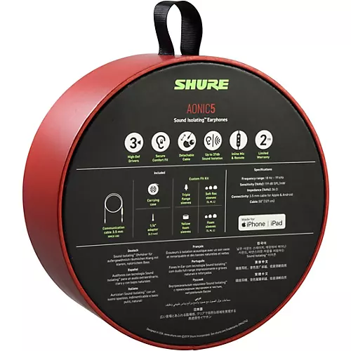 Shure AONIC 5 Sound Isolating Earphones Crystal Clear