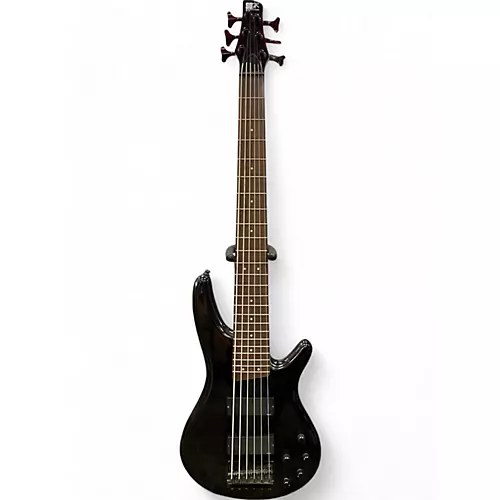 Used Ibanez SR406 Black Electric Bass Guitar Black