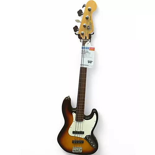 Used 2000s Fender Fretless Jazz Bass 2 Color Sunburst Electric Bass Guitar 2 Color Sunburst