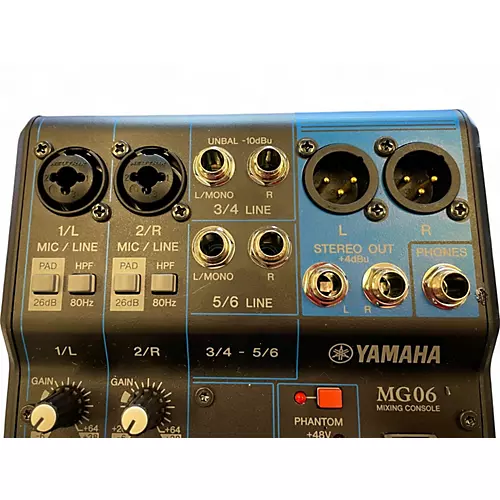 Used Yamaha MG06 Unpowered Mixer