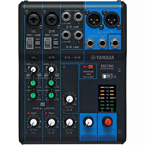 Yamaha MG06 6-Channel Mixer