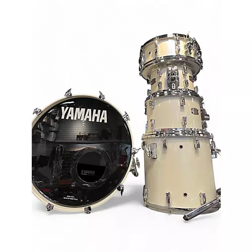 Used Yamaha 5 Piece Absolute Hybrid Maple Alpine White Drum Kit Alpine White