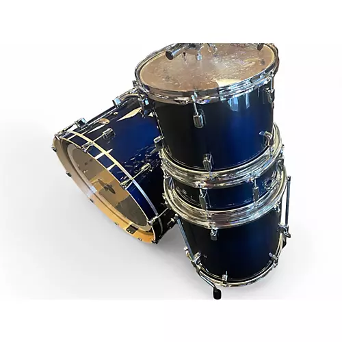 Used Pearl 4 Piece Decade Maple Blue Burst Drum Kit Blue Burst