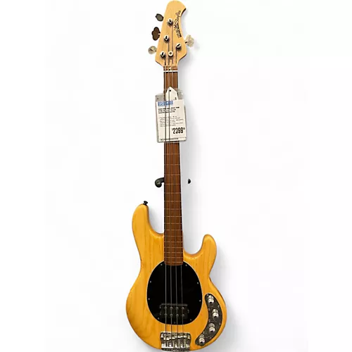 Used Ernie Ball Music Man sting ray 4 h f Yellow Electric Bass Guitar Yellow