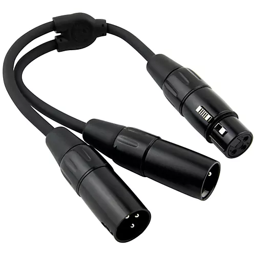 Pig Hog Y Cable XLR(F) to Dual XLR(M) 6 in.
