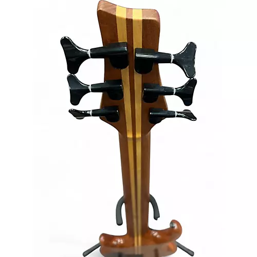 Used Carvin 6 STRING NECK THROUGH Natural Electric Bass Guitar Natural