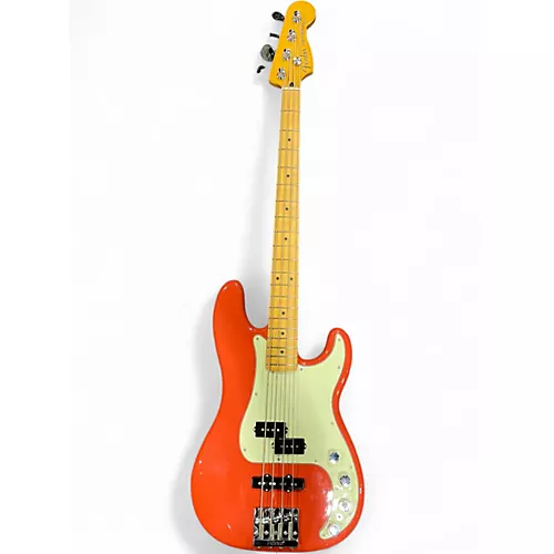 Used Fender Player Plus Active Precision Bass Fiesta Red Electric Bass Guitar Fiesta Red