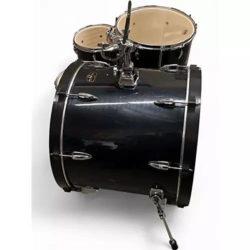 Used TAMA 4 Piece Imperialstar Hairline Black Drum Kit Hairline Black