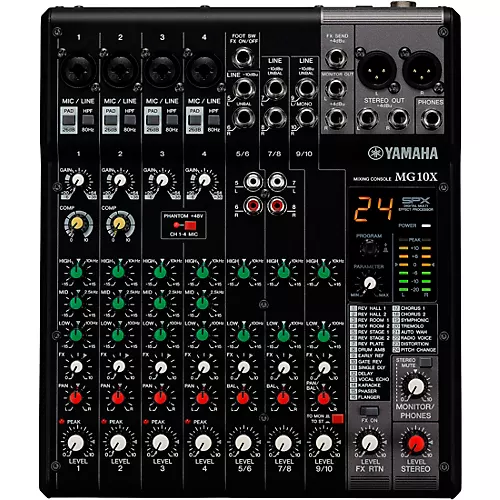 Yamaha MG10X CV 10-Input Stereo Mixer With Effects