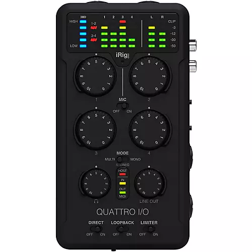 IK Multimedia iRig Pro Quattro I/O Audio/MIDI Interface