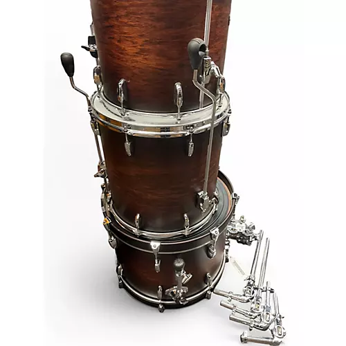 Used Pearl 5 Piece Wood Fiberglass Shellpack Cocoa Burst Drum Kit Cocoa Burst