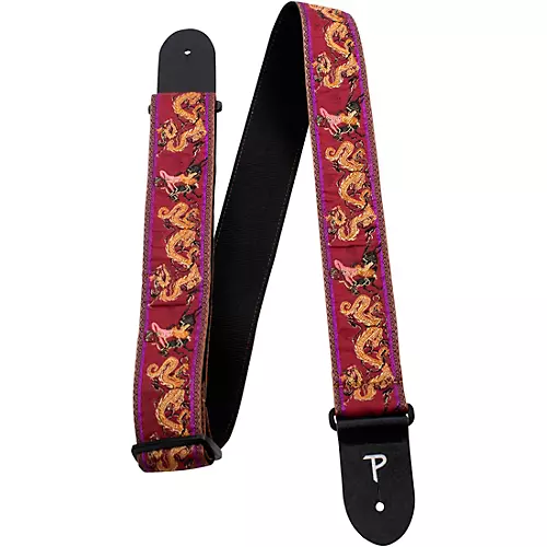 Perri's Red Dragon Warrior Jacquard Guitar Strap 2 in.
