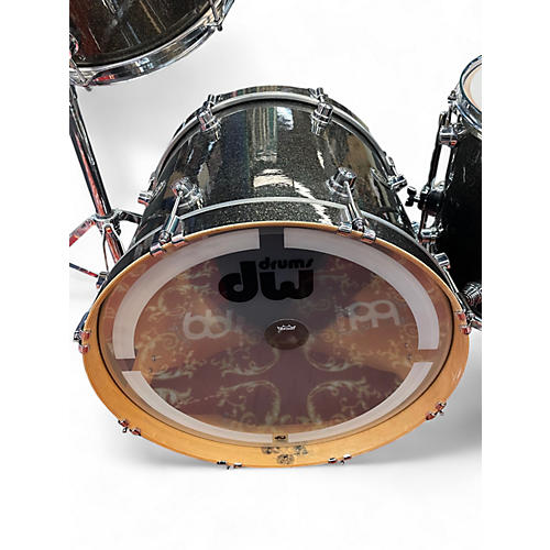 Used DW 4 Piece Performance Series Pewter Sparkle Drum Kit Pewter Sparkle
